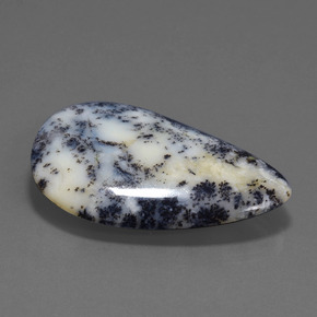 Agata dendritica naturale multicolore da 57,71 ct, taglio a pera, opaco