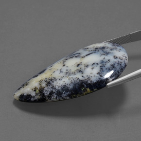 Agata dendritica naturale multicolore da 57,71 ct, taglio a pera, opaco