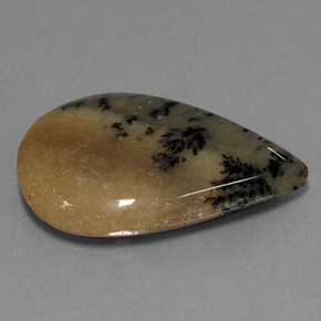 Agata dendritica Multicolore naturale da 19.92 ct, Forma a pera, Opaco