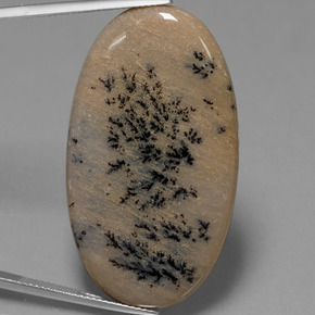 Agata dendritica naturale multicolore da 44,37 ct, taglio ovale, opaco