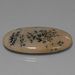 Agata dendritica naturale multicolore da 44,37 ct, taglio ovale, opaco