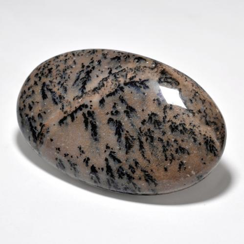 Agata dendritica naturale multicolore da 83,45 ct, taglio ovale, opaco