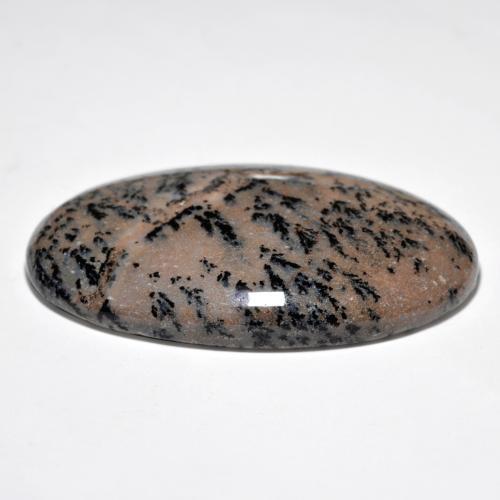 Agata dendritica naturale multicolore da 83,45 ct, taglio ovale, opaco