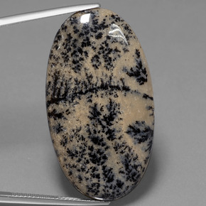 Agata dendritica naturale multicolore da 36,58 ct, taglio ovale, opaco