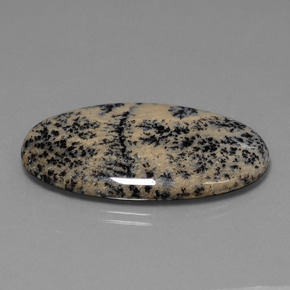 Agata dendritica naturale multicolore da 36,58 ct, taglio ovale, opaco