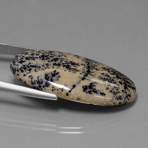Agata dendritica naturale multicolore da 36,58 ct, taglio ovale, opaco
