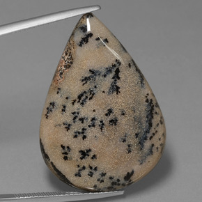 Agata dendritica Multicolore naturale da 28.31 ct, Forma a pera, Opaco