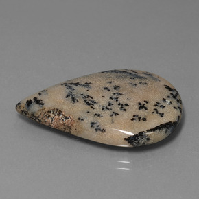 Agata dendritica Multicolore naturale da 28.31 ct, Forma a pera, Opaco