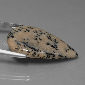 Agata dendritica Multicolore naturale da 28.31 ct, Forma a pera, Opaco