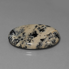 Agata dendritica naturale multicolore da 36,51 ct, taglio ovale, opaco