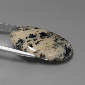 Agata dendritica naturale multicolore da 36,51 ct, taglio ovale, opaco