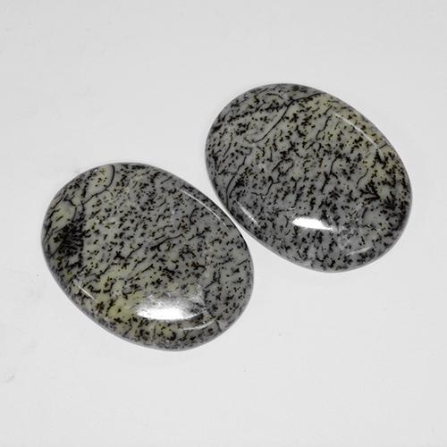Agata dendritica naturale multicolore da 41,67 ct, taglio ovale, opaco