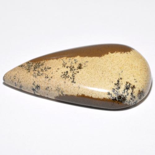 Agata dendritica naturale multicolore da 42,10 ct, taglio a pera, opaco