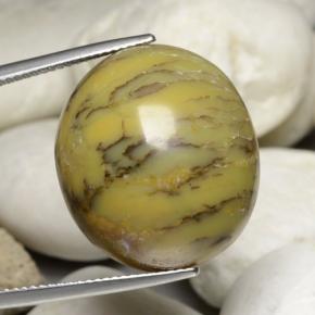 Agata dendritica naturale multicolore da 30,23 ct, taglio ovale, opaco