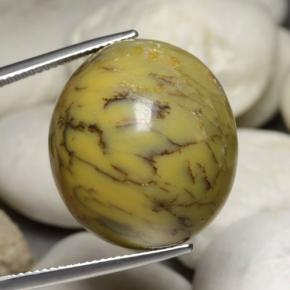 Agata dendritica naturale multicolore da 35,24 ct, taglio ovale, opaco