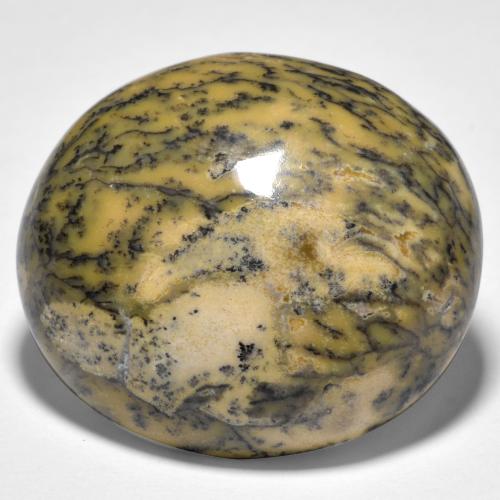 Agata dendritica naturale multicolore da 35,83 ct, taglio ovale, opaco