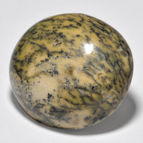 Agata dendritica naturale multicolore da 35,83 ct, taglio ovale, opaco
