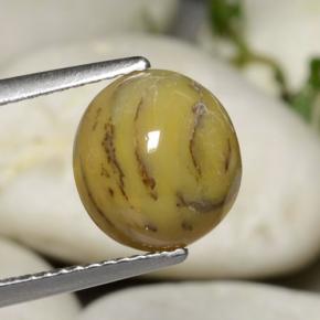 Agata dendritica naturale multicolore da 2,63 ct, taglio ovale, opaco
