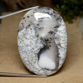 Agata dendritica naturale multicolore da 99,91 ct, taglio ovale, traslucido