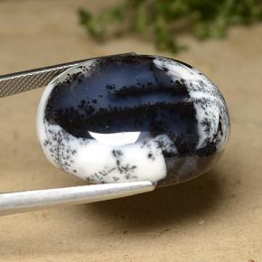 Agata dendritica Multicolore naturale da 42.78 ct, Taglio ovale, Opaco