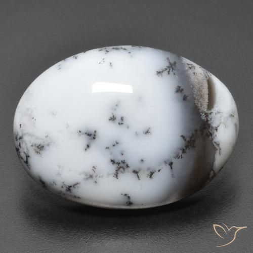 15.40ct Naturale Multicolore Agata dendritica, Ovale, Opaco