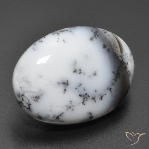 Agata dendritica Multicolore naturale da 15.40 ct, Ovale, Opaco