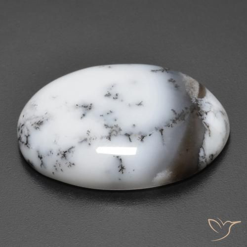 Agata dendritica Multicolore naturale da 15.40 ct, Ovale, Opaco