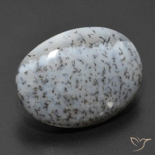 Agata dendritica Multicolore naturale da 11.20 ct, Ovale, Opaco