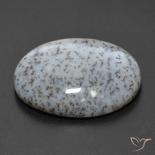 Agata dendritica Multicolore naturale da 11.20 ct, Ovale, Opaco