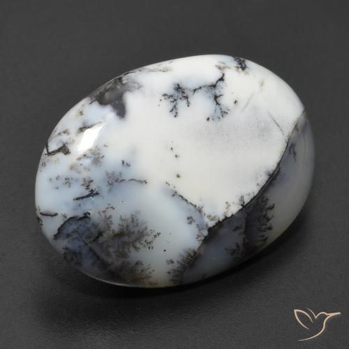 Agata dendritica Multicolore naturale da 11.20 ct, Ovale, Traslucido