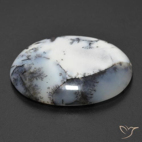 Agata dendritica Multicolore naturale da 11.20 ct, Ovale, Traslucido