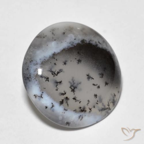 7.84ct Naturale Multicolore Agata dendritica, Rotondo, Traslucido