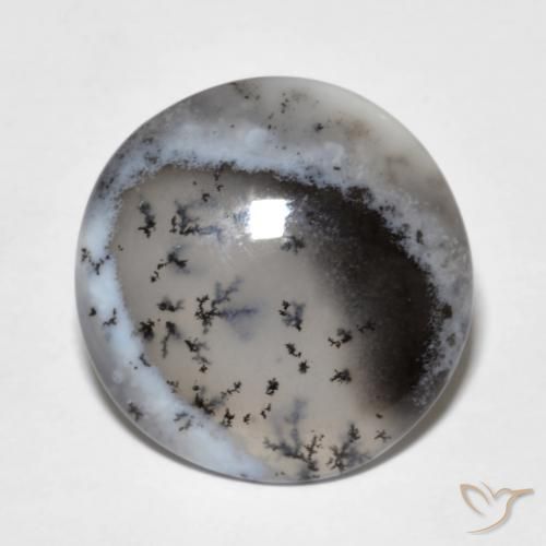 Agata dendritica Multicolore naturale da 7.84 ct, Rotondo, Traslucido