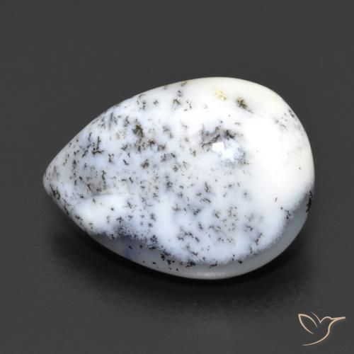8.82ct Naturale Multicolore Agata dendritica, Forma a pera, Opaco