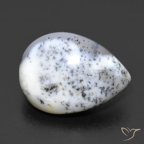 Agata dendritica Multicolore naturale da 8.82 ct, Forma a pera, Opaco