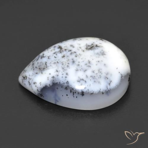 Agata dendritica Multicolore naturale da 8.82 ct, Forma a pera, Opaco