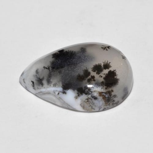Agata dendritica Multicolore naturale da 8.16 ct, Forma a pera, Traslucido