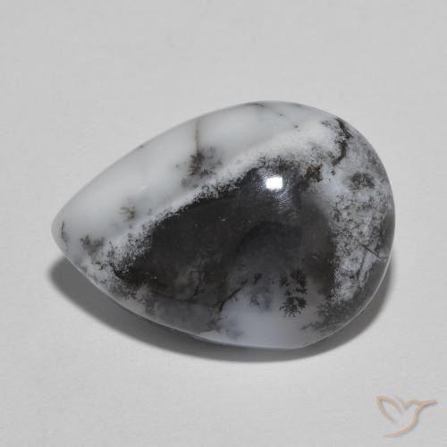 8.67ct Naturale Multicolore Agata dendritica, Forma a pera, Traslucido