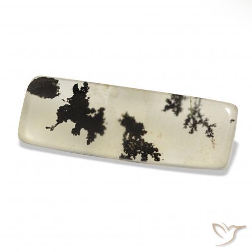 Agata dendritica Multicolore naturale da 6.39 ct, Taglio a baguette, Trasparente