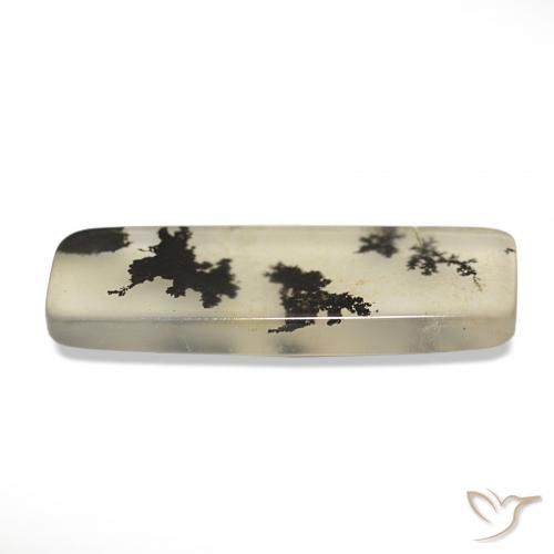 Agata dendritica Multicolore naturale da 6.39 ct, Taglio a baguette, Trasparente