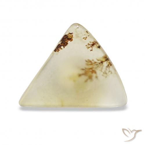 Agata dendritica Multicolore naturale da 2.11 ct, Taglio trillion, Trasparente