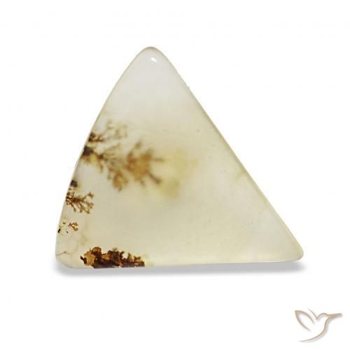 Agata dendritica Multicolore naturale da 2.11 ct, Taglio trillion, Trasparente