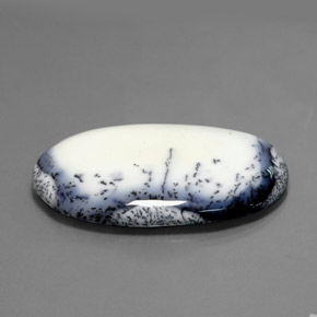 Calcedonio dendritico naturale multicolore da 130,05 ct, taglio ovale, opaco