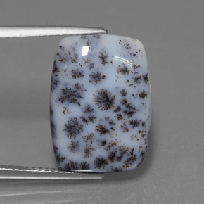Calcedonio dendritico Multicolore naturale da 8.39 ct, Taglio a cuscino, Opaco