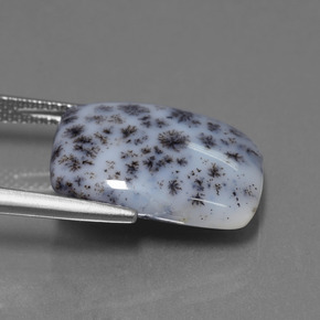 Calcedonio dendritico Multicolore naturale da 8.39 ct, Taglio a cuscino, Opaco