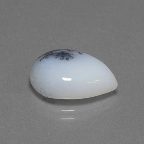 Calcedonio dendritico Multicolore naturale da 6.98 ct, Forma a pera, Traslucido