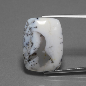 Calcedonio dendritico Multicolore naturale da 10.32 ct, Taglio a cuscino, Traslucido