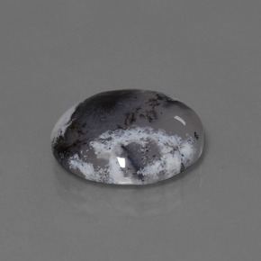 Calcedonio dendritico naturale multicolore da 7,64 ct, taglio rotondo, traslucido