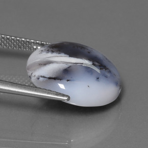 Calcedonio dendritico Multicolore naturale da 9.98 ct, Taglio rotondo, Traslucido