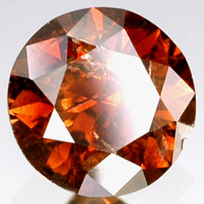 Diamante Orangy Cognac naturale da 0.62 ct, Taglio rotondo, SI-I1